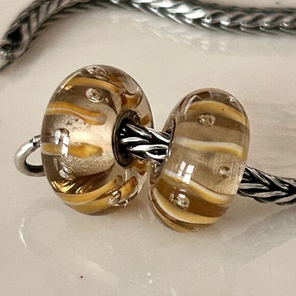 TROLLBEADS Dewdrops Golden Bubbles & Swirls LAA 925S NEW! $ per Bead - Picture 3 of 9